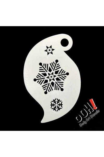 oOh Body Art Snowflake Storm Stencil R09