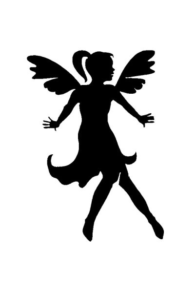 Glitter Tattoo Stencil Flying Fairy