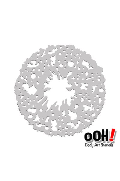 oOh Body Art Blood Splatter Sphere Stencil S15