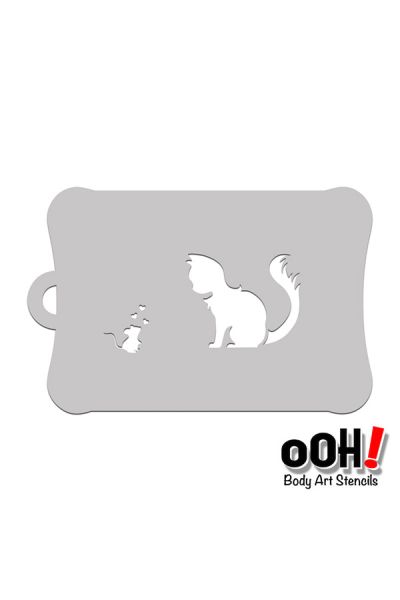 oOh Body Art Cat & Mouse Stencil