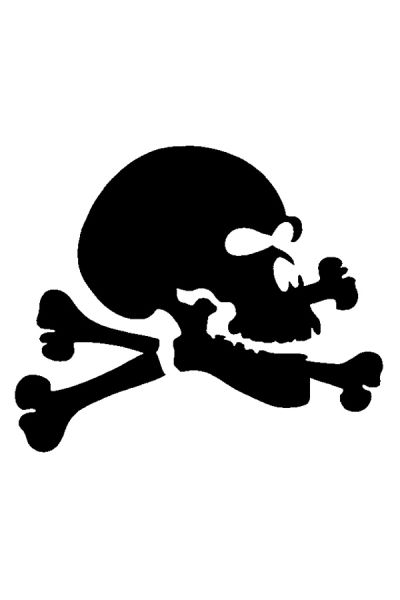 Glitter Tattoo Stencil Jolly Roger