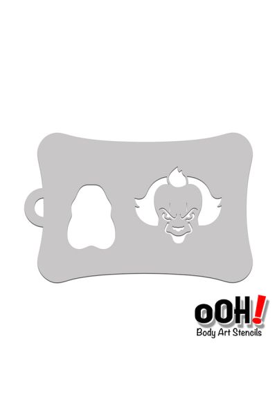 oOh Body Art Halloween It Clown Face Paint Stencil X12