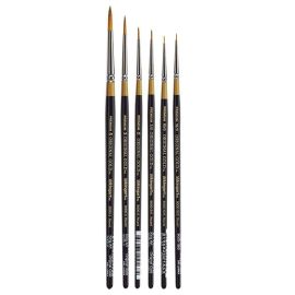 Kingart Original Gold® 9000 Series, Golden Taklon Round, Set of 6