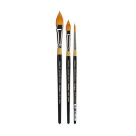 KINGART Original Gold Oval and Round Floral Petal Brushset