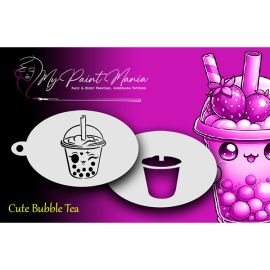Facepainting Stencil Cute Bubble Tea