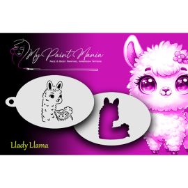 Facepainting Stencil Llady Llama