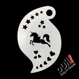 Unicorn Storm Face Paint Stencil