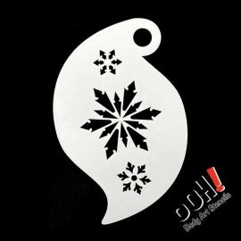 oOh Body Art Snowflake Storm Stencil

OOh Facepainting stencils are designed to be symmetrical so you can just turn and rotate the stencils to go right around the face. You don't need to use a second stencil to mirror your background texture on the oppo