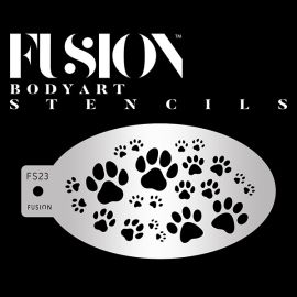 Prowling Paw Print Face Paint Stencil