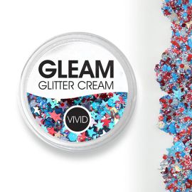 Vivid Gleam Chunky Glitter Cream- Red White & Boom