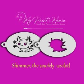 Facepainting Stencil Shimmer The Sparkly Axolotl