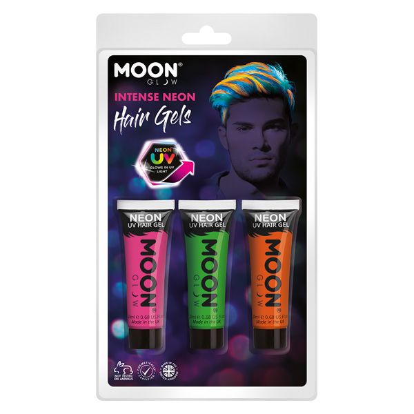 Moon Glow Intense Neon UV Hair Gel M36084 Costume Make Up Moon Glow Intense Neon UV Hair Gel M36084 Costume Make Up