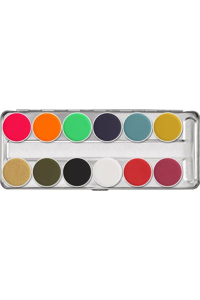 Kryolan Aquacolor F Basicpalette 12 colors
