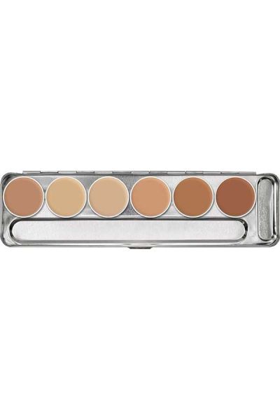 Kryolan Rubber Mask Grease W Palette 6 COLORS 