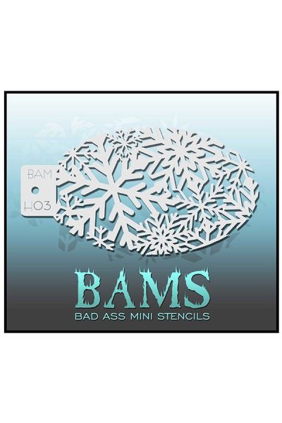 Bad Ass Bams FacePaint Stencil Snowflakes