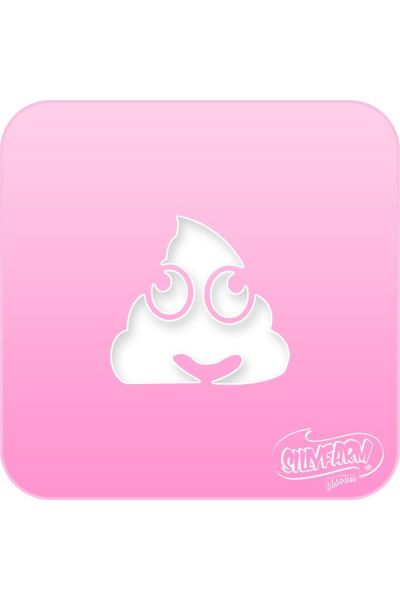 Silly Farm Stencil Poop Emoji