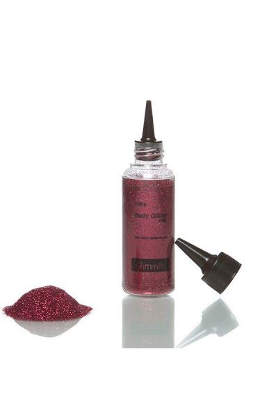 Glimmer Body Glitter Refill- Ruby Red