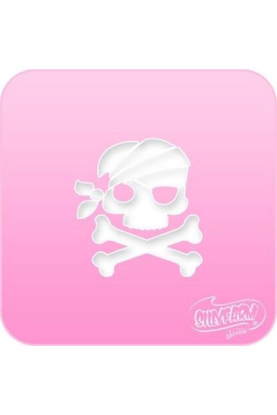Schminksjabloon Sillyfarm Pirate Skull N' Bones