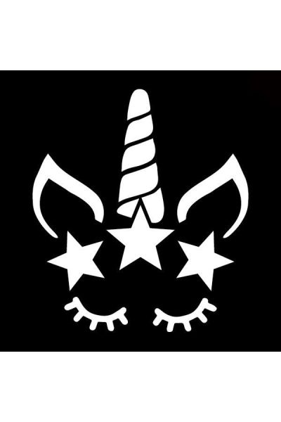 Glittertattoo Stencil Unicorn Star (5 pack)