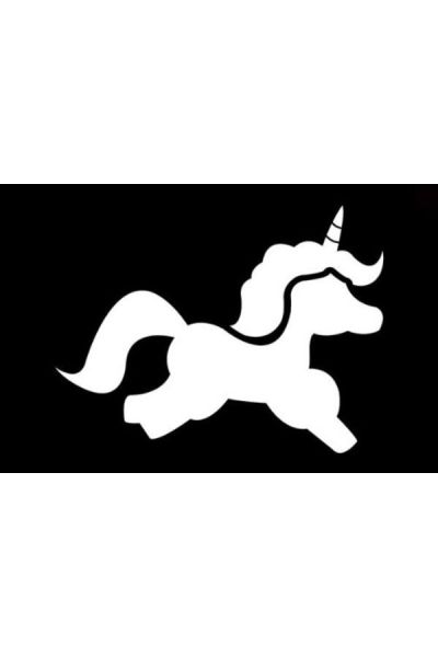 Glittertattoo Stencil Little Unicorn   (5 pack)