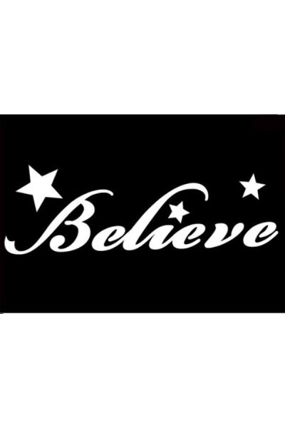 Glittertattoo Stencil Believe (5 pack)