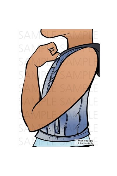 Svetlana Keller Practice Board Upper Arm Boy Dark Skin A4