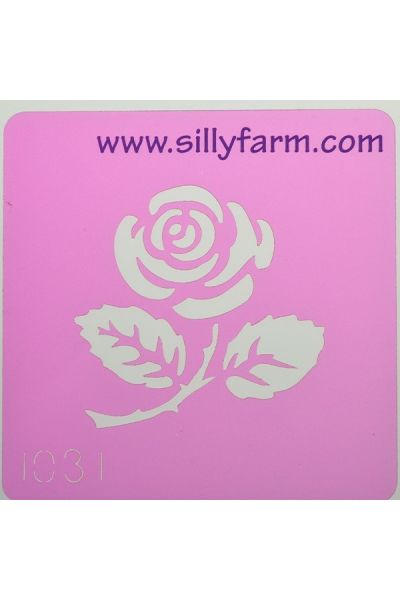 Silly Farm Stencil Rose