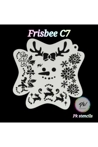 Frisbee Facepaintingstencil C7