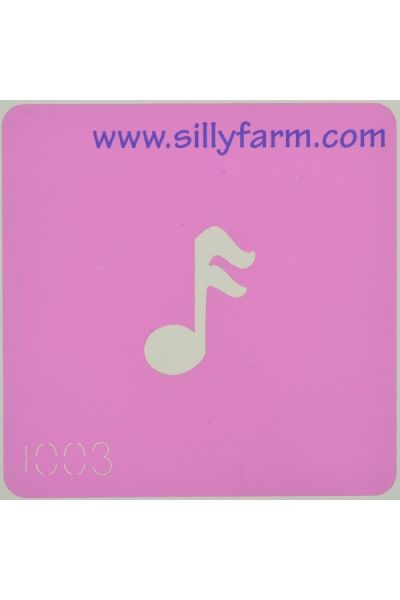 Facepaint Stencil Sillyfarm Musical Note