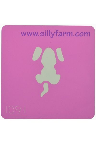 Facepaint Stencil Sillyfarm Sitting Dog