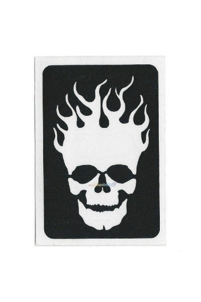 Glittertattoo Sjabloon Skull Flame (5 pack)