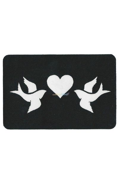Glittertattoo Stencil Heart Doves (5 pack)