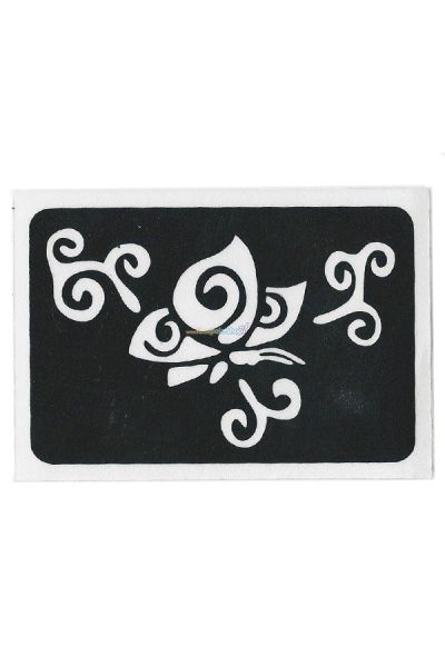 Glittertattoo Stencil Butterfly Vine (5 pack)