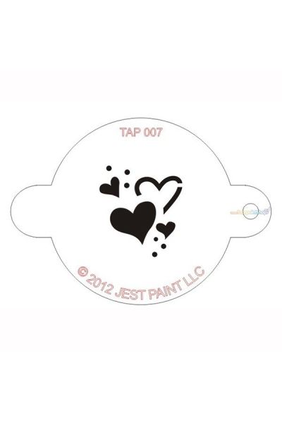 Tap Facepaint Stencil Hearts