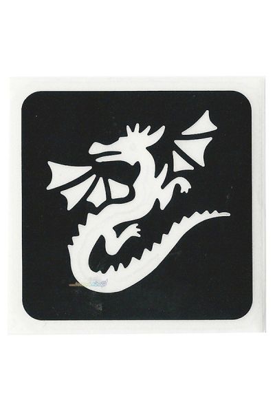 Glittertattoo Stencil Flying Dragon (5 pack)