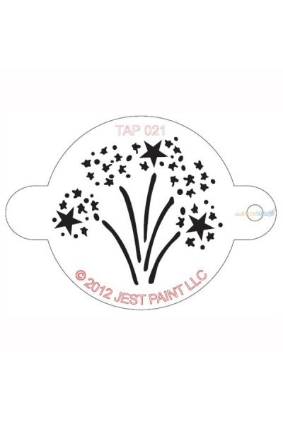 Tap Facepaint Stencil Fireworks