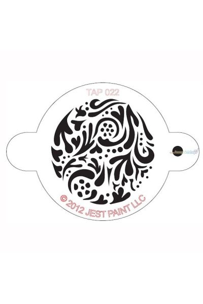 Tap Facepaint Stencil Swirly