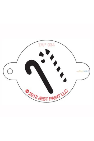 Tap Facepaint Stencil Candy Cane
