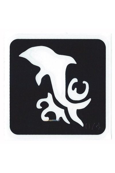 Glittertattoo Stencil Dolphin Wave (5 pack)