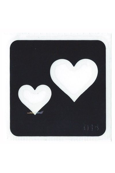 Glittertattoo Stencil Double Hearts (5 pack)
