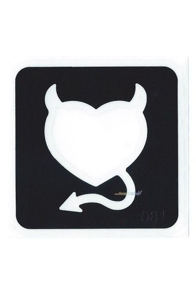Glittertattoo Stencil Devil Heart (5 pack)