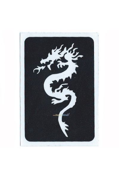 Glittertattoo Stencil Zen Dragon (5 pack)