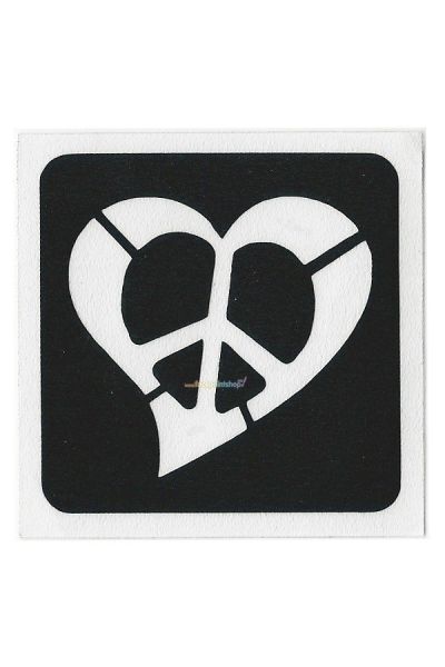 Glittertattoo Stencil Heart Peace (5 pack)