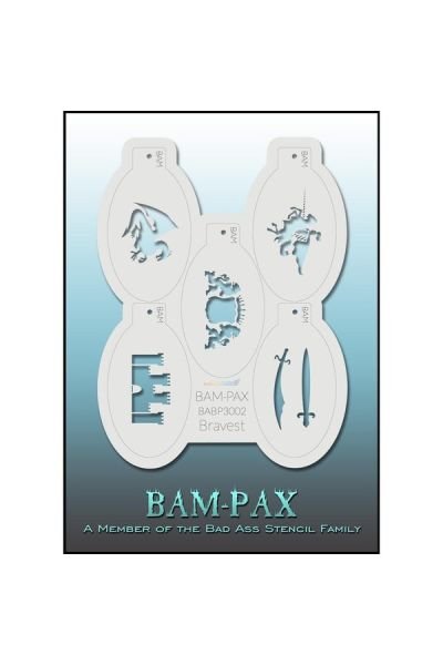 Bad Ass Bam-Pax Bravest Stencil