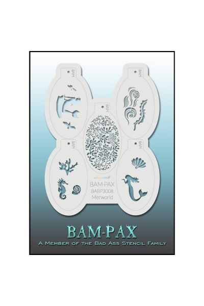 Bad Ass Bam-Pax Merworld Stencil
