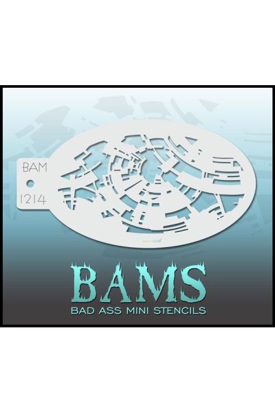 Bad Ass Bams FacePaint Stencil 1214
