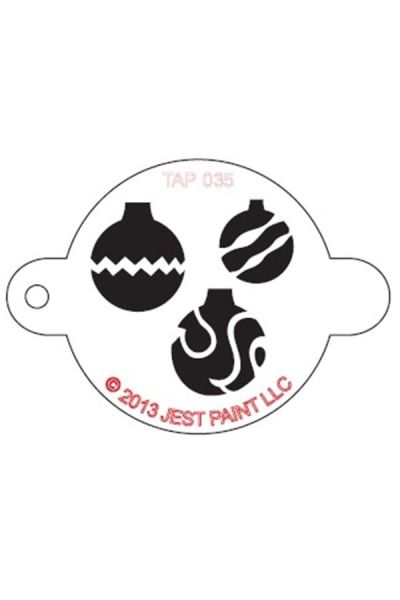 Tap Facepaint Stencil Christmas Ornaments