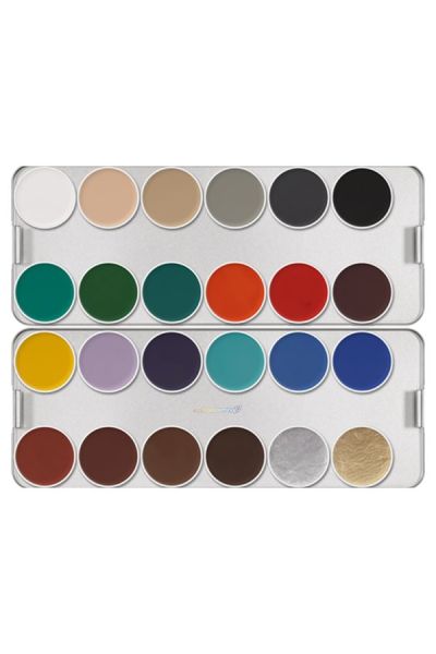 Kryolan Aquacolor K Basic Palette 24 Colors