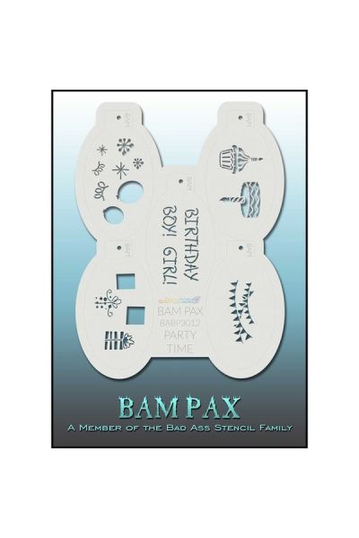 Bad Ass Bam-Pax Party Time Stencil