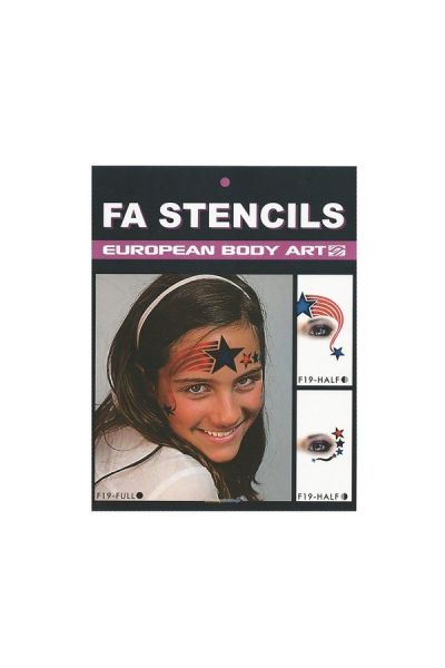 FA Airbrush/Facepaint Stars And Stripes Stencils